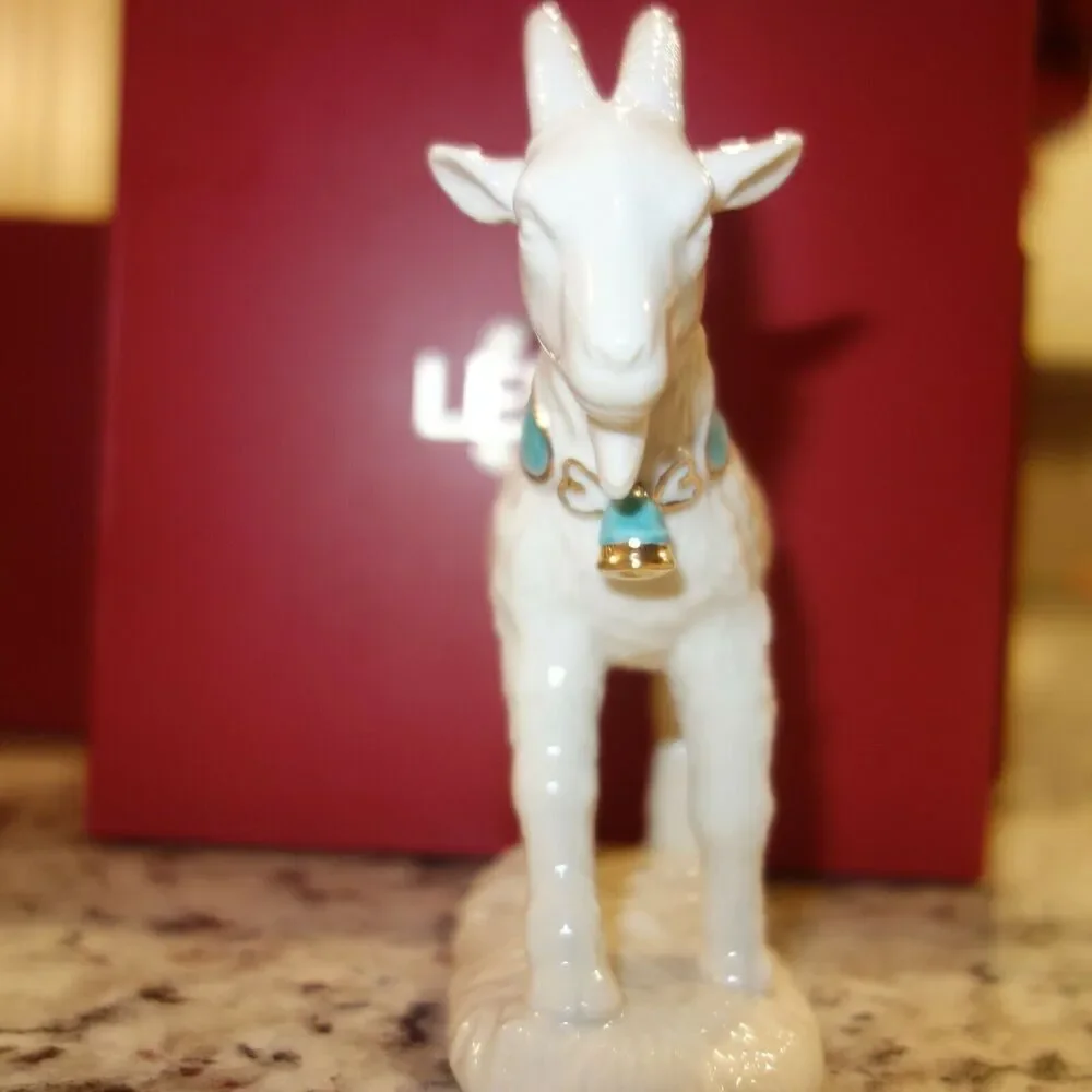 NEW Lenox First Blessing Nativity Goat Porcelain Figurine In Box W/ COA